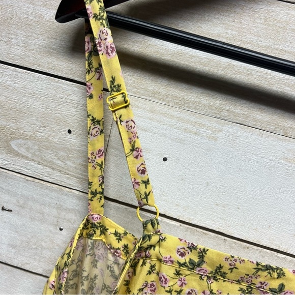 Torrid Dress Womens 2X Yellow Floral Mini Challis Sundress Pockets - Picture 7 of 13